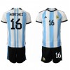 Dětský Fotbalový Dres Argentina Lisandro Martinez 16 Domácí Dresy Mistrovství Světa 2022